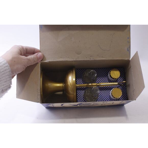 Revolving Cruet Set, Turning, Cruet-stand, Salt, Pepper, Oil, Vinegar, Kitchen, - Picture 3 of 5